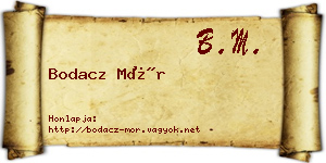 Bodacz Mór névjegykártya